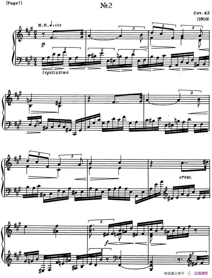 斯克里亚宾8首钢琴练习曲 Op42（No.2 Alexander Scriabin Etudes）