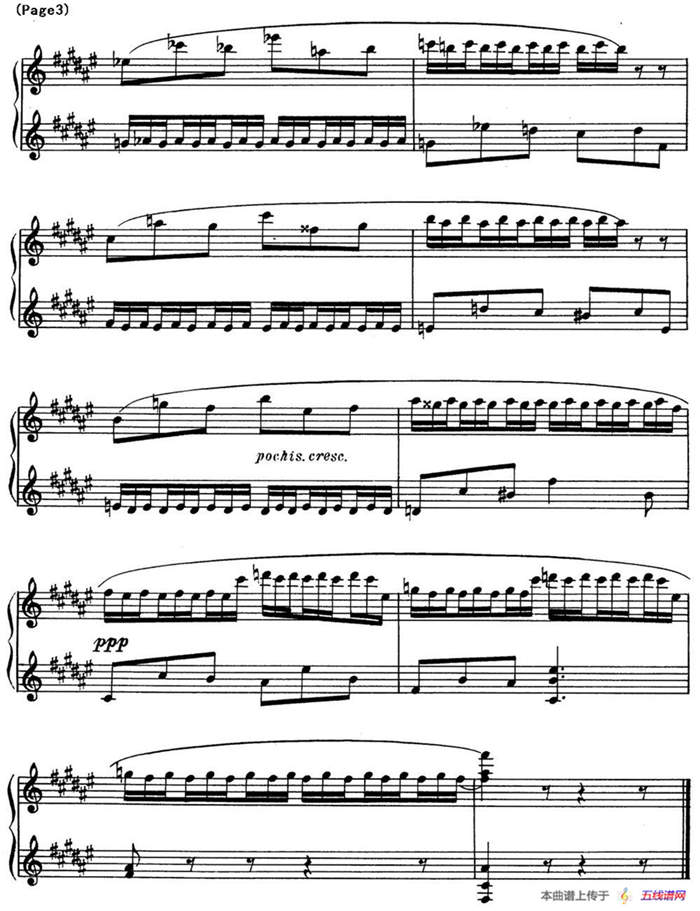 斯克里亚宾8首钢琴练习曲 Op42（No.3 Alexander Scriabin Etudes）
