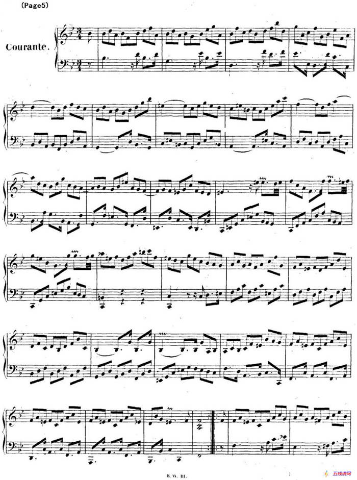 帕蒂塔6首德国组曲（No.1 降B大调 巴赫 Partita B-flat Major BWV825）