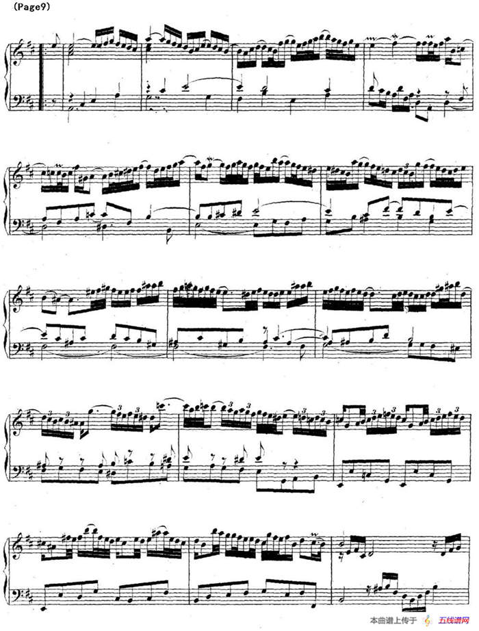 帕蒂塔6首德国组曲（No.4 D大调 巴赫 Partita D Major BWV 828）