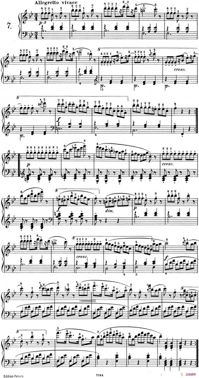 25首车尔尼Op.748练习曲（NO.7）
