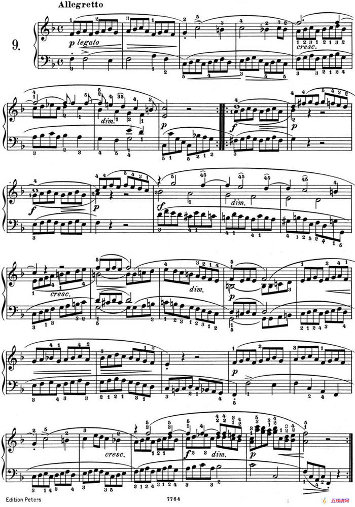 25首车尔尼Op.748练习曲（NO.9）