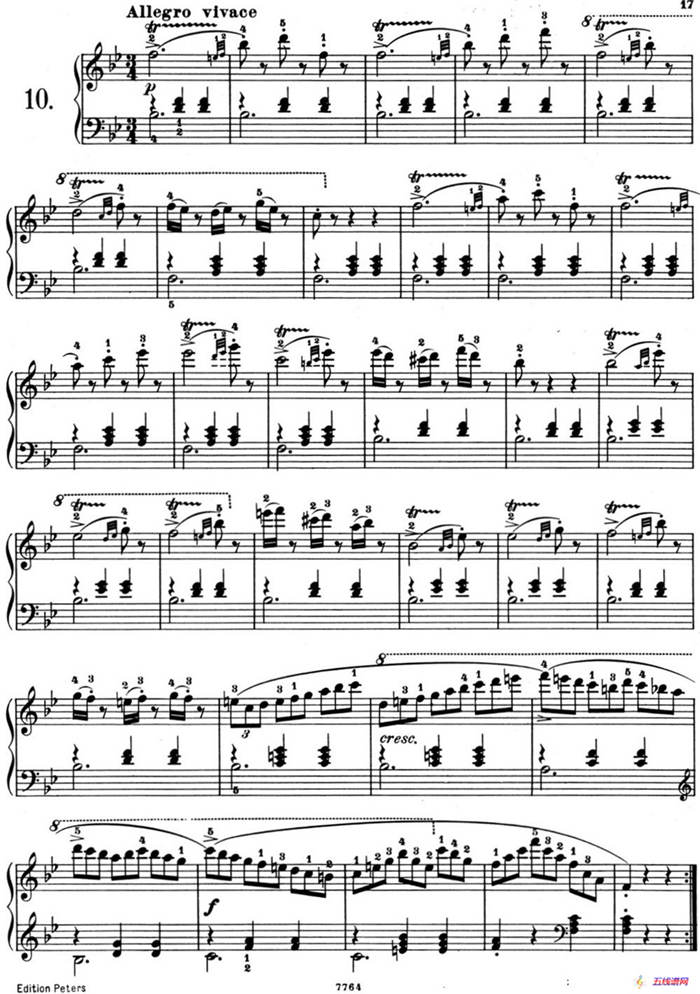 25首车尔尼Op.748练习曲（NO.10）
