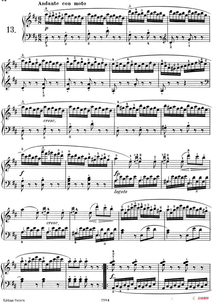 25首车尔尼Op.748练习曲（NO.13）