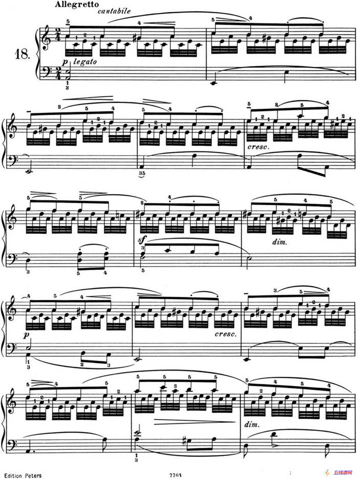 25首车尔尼Op.748练习曲（NO.18）