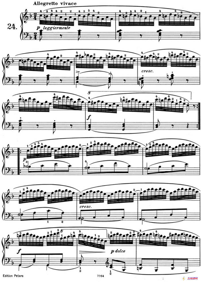 25首车尔尼Op.748练习曲（NO.24）