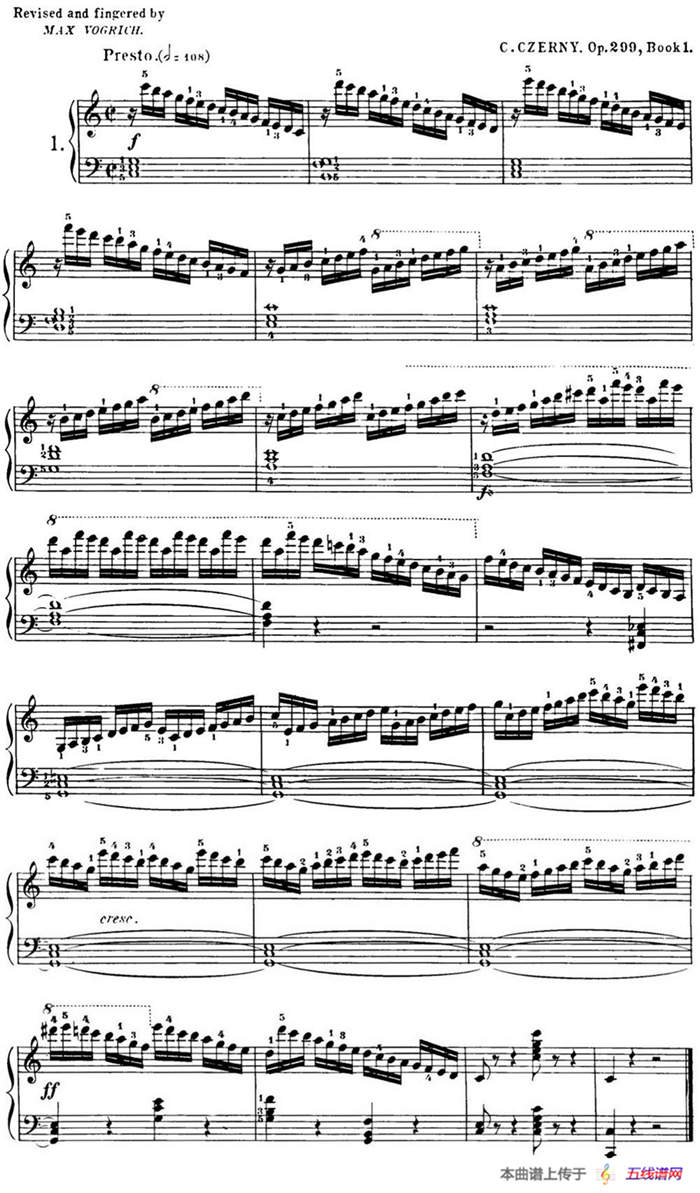 40首车尔尼Op.299钢琴快速练习曲（NO.1）