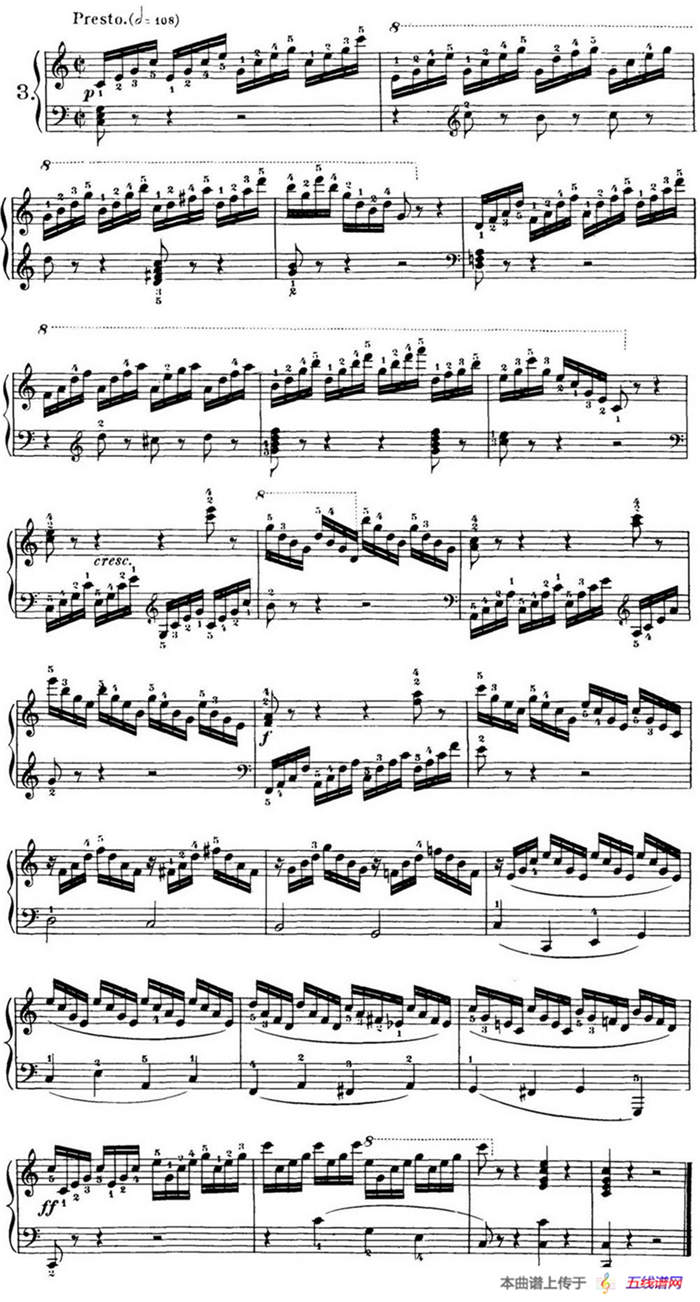 40首车尔尼Op.299钢琴快速练习曲（NO.3）