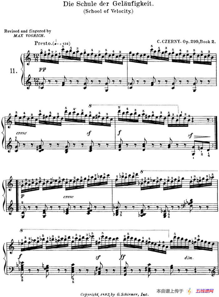 40首车尔尼Op.299钢琴快速练习曲（NO.11）