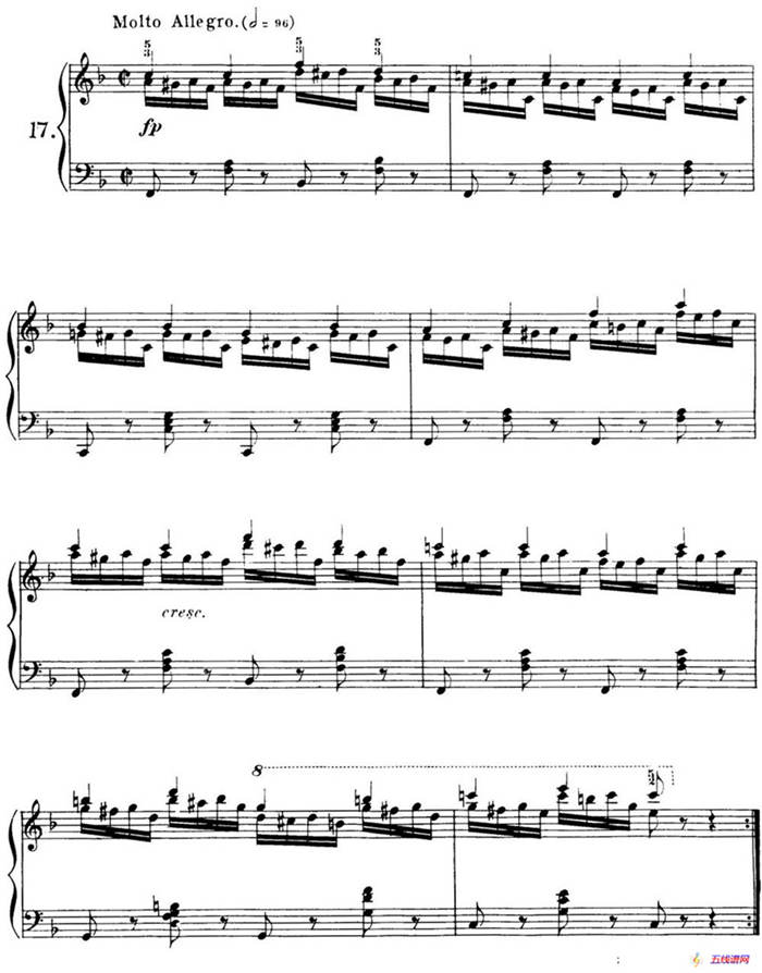40首车尔尼Op.299钢琴快速练习曲（NO.17）
