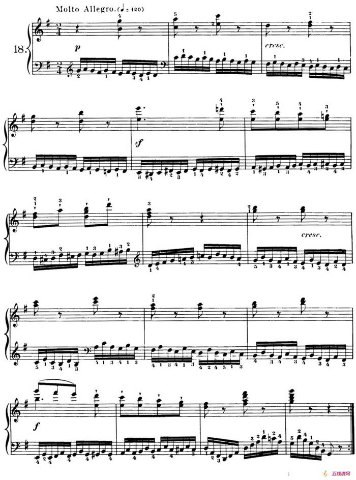 40首车尔尼Op.299钢琴快速练习曲（NO.18）