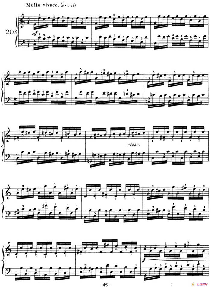 40首车尔尼Op.299钢琴快速练习曲（NO.20）