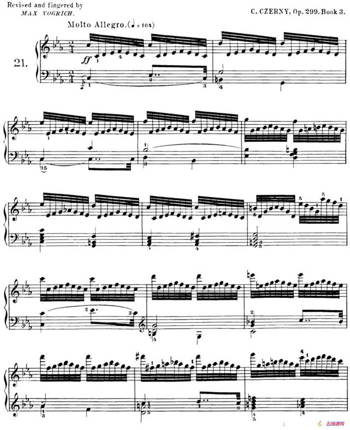 40首车尔尼Op.299钢琴快速练习曲（NO.21）