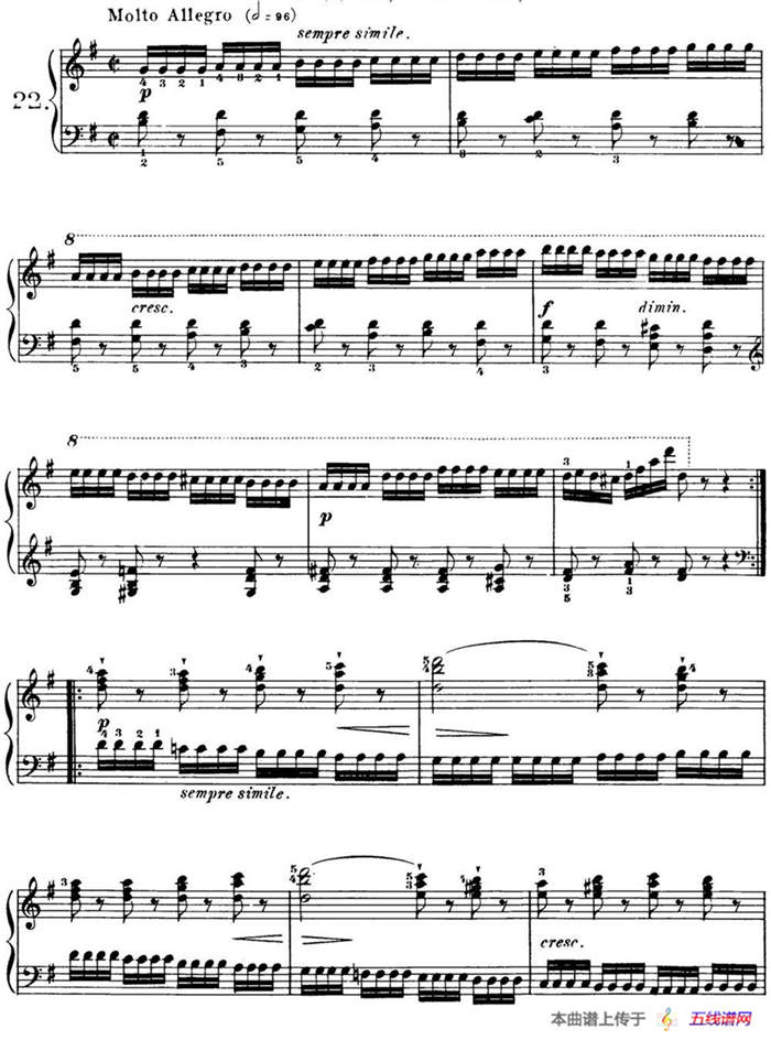 40首车尔尼Op.299钢琴快速练习曲（NO.22）