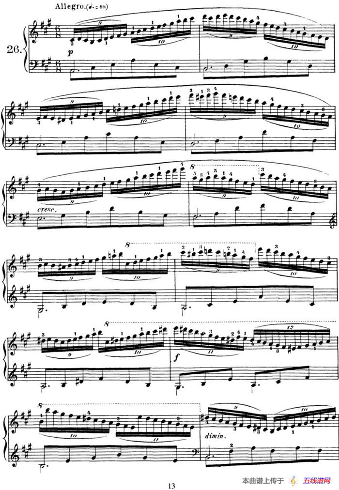 40首车尔尼Op.299钢琴快速练习曲（NO.26）