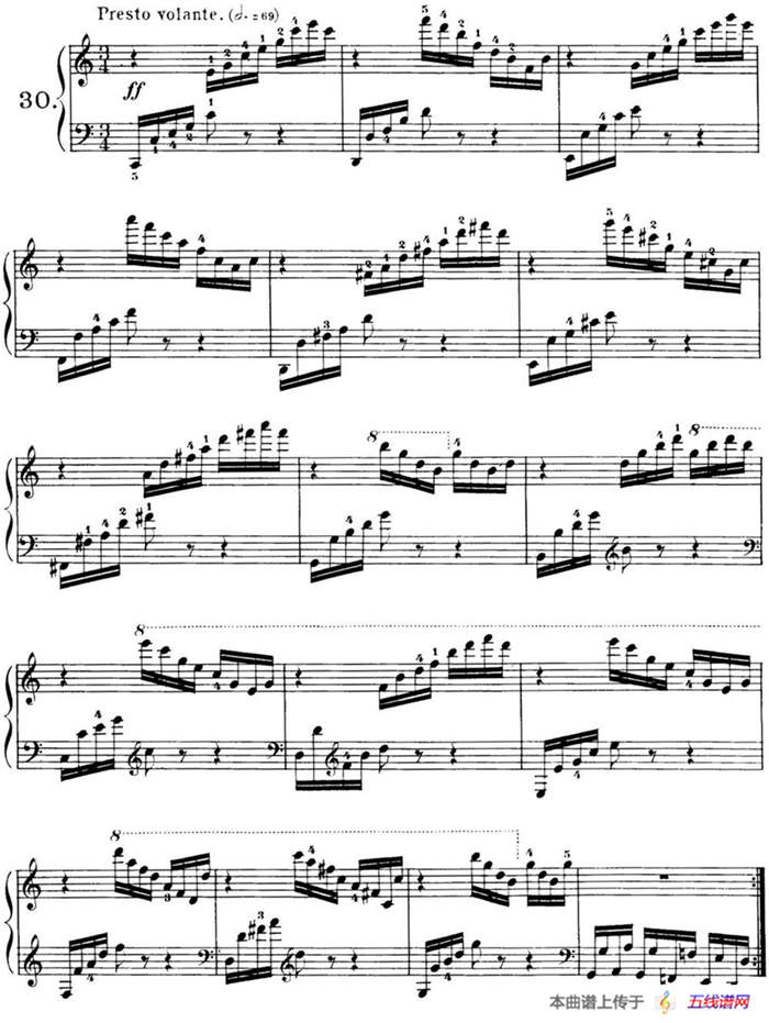40首车尔尼Op.299钢琴快速练习曲（NO.30）