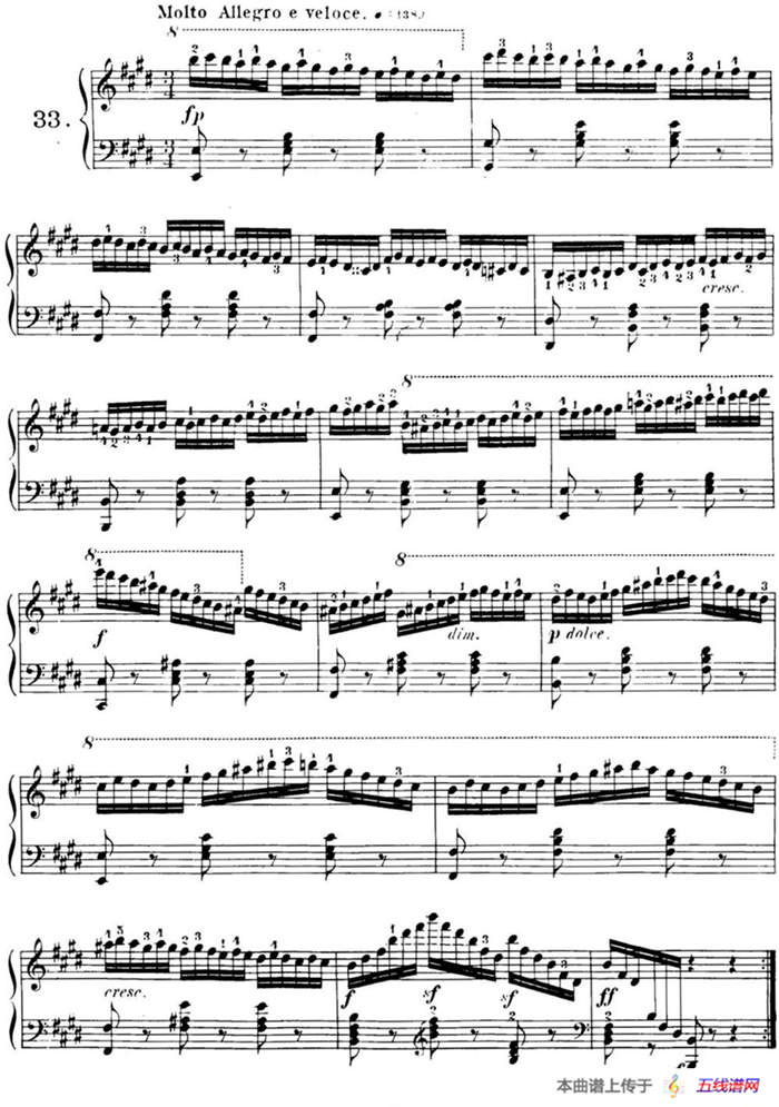 40首车尔尼Op.299钢琴快速练习曲（NO.33）