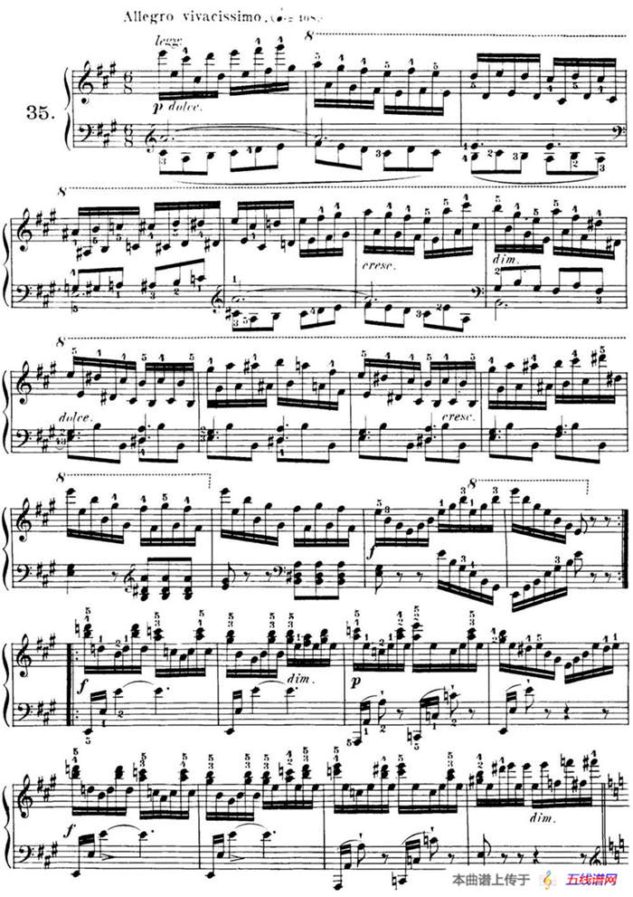 40首车尔尼Op.299钢琴快速练习曲（NO.35）