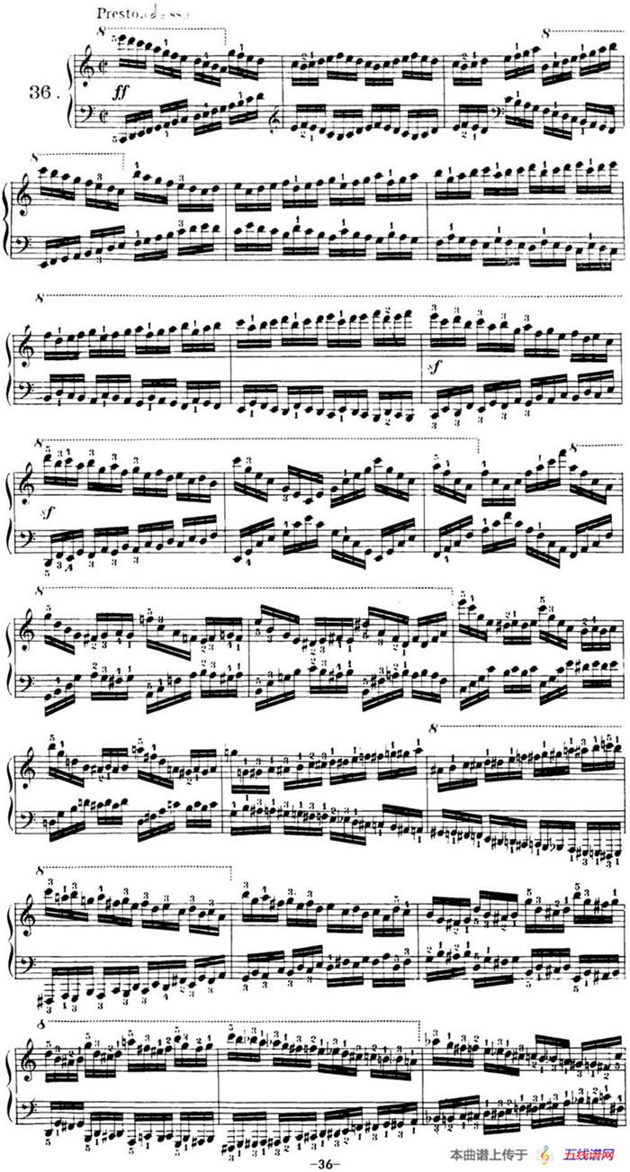 40首车尔尼Op.299钢琴快速练习曲（NO.36）