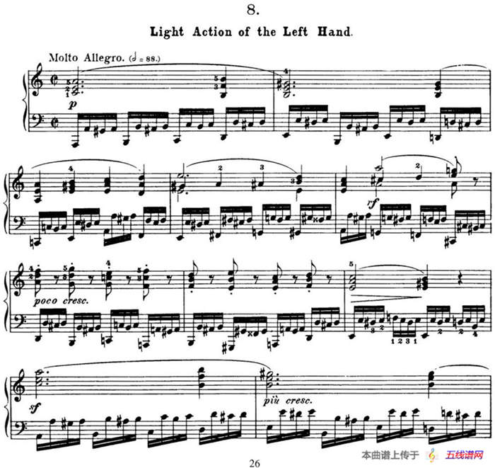 50首车尔尼Op.740钢琴手指灵巧技术练习曲（NO.8）