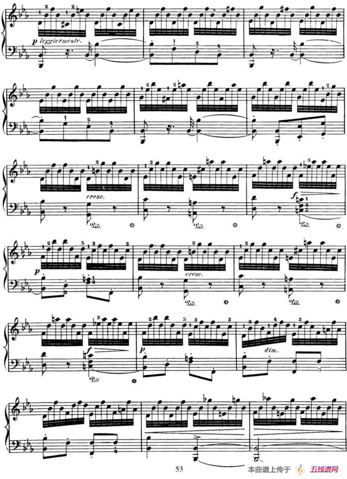 50首车尔尼Op.740钢琴手指灵巧技术练习曲（NO.15）