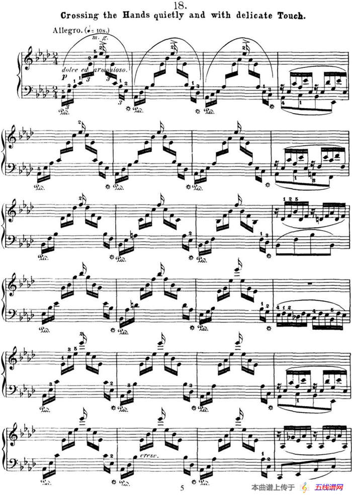 50首车尔尼Op.740钢琴手指灵巧技术练习曲（NO.18）