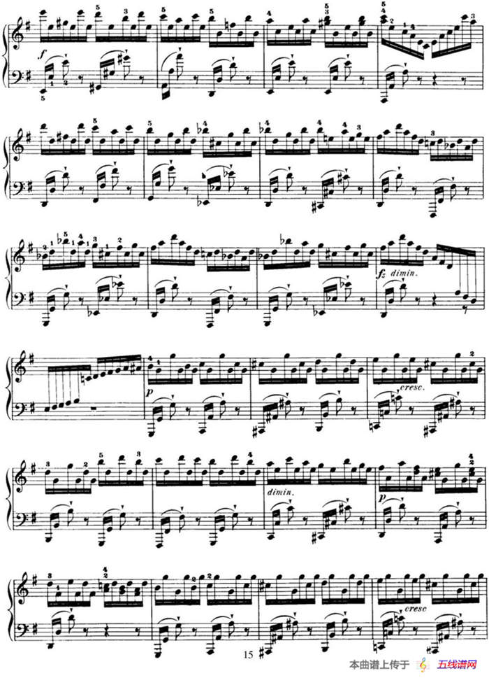 50首车尔尼Op.740钢琴手指灵巧技术练习曲（NO.20）