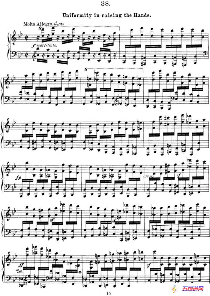 50首车尔尼Op.740钢琴手指灵巧技术练习曲（NO.38）