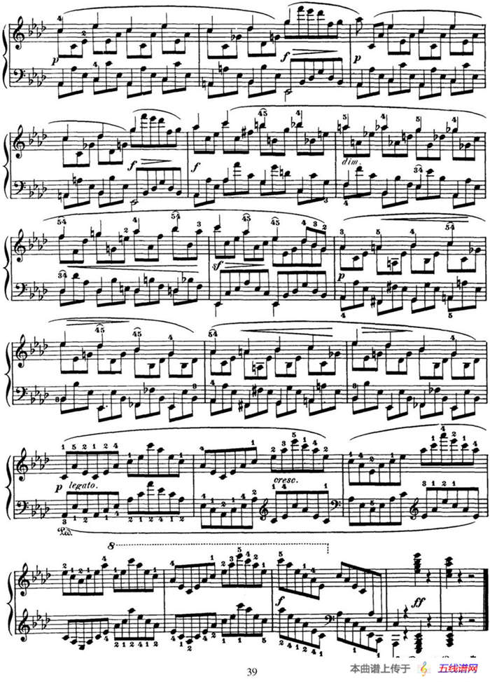 50首车尔尼Op.740钢琴手指灵巧技术练习曲（NO.45）