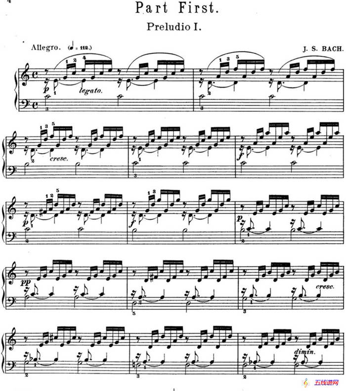 巴赫《平均律钢琴曲集·第一卷》之前奏曲（NO.1）