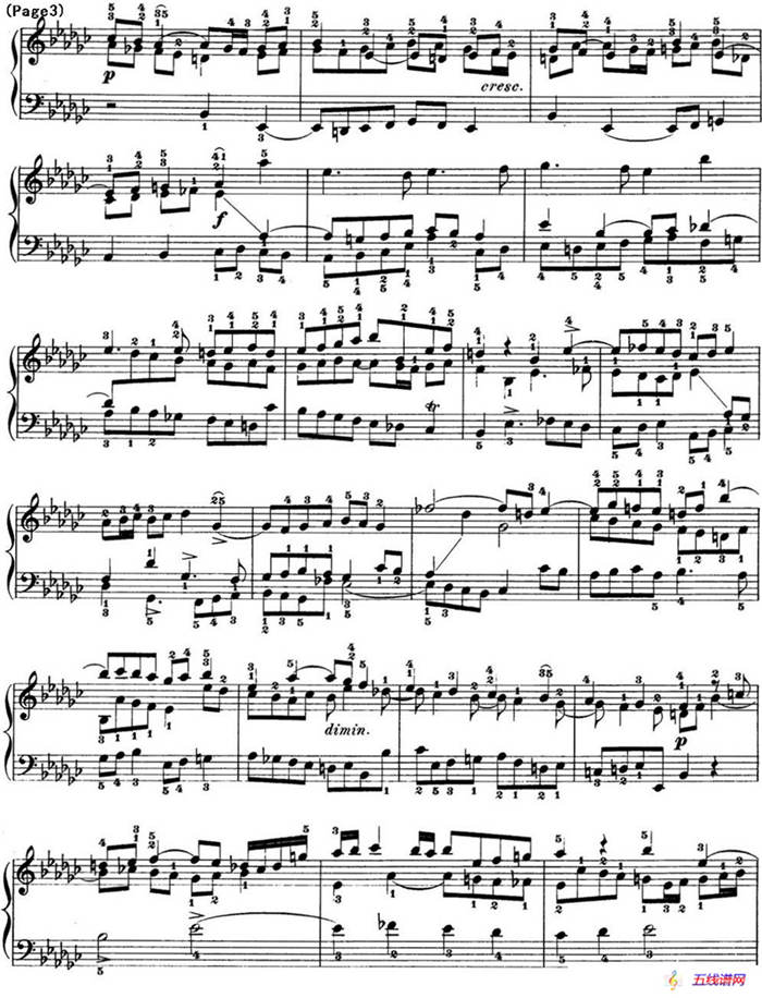 巴赫《平均律钢琴曲集·第一卷》之赋格曲（NO.8）