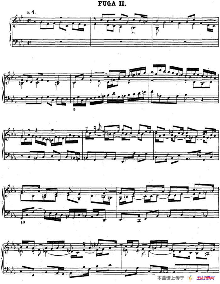 巴赫《平均律钢琴曲集·第二卷》之赋格曲（NO.2）
