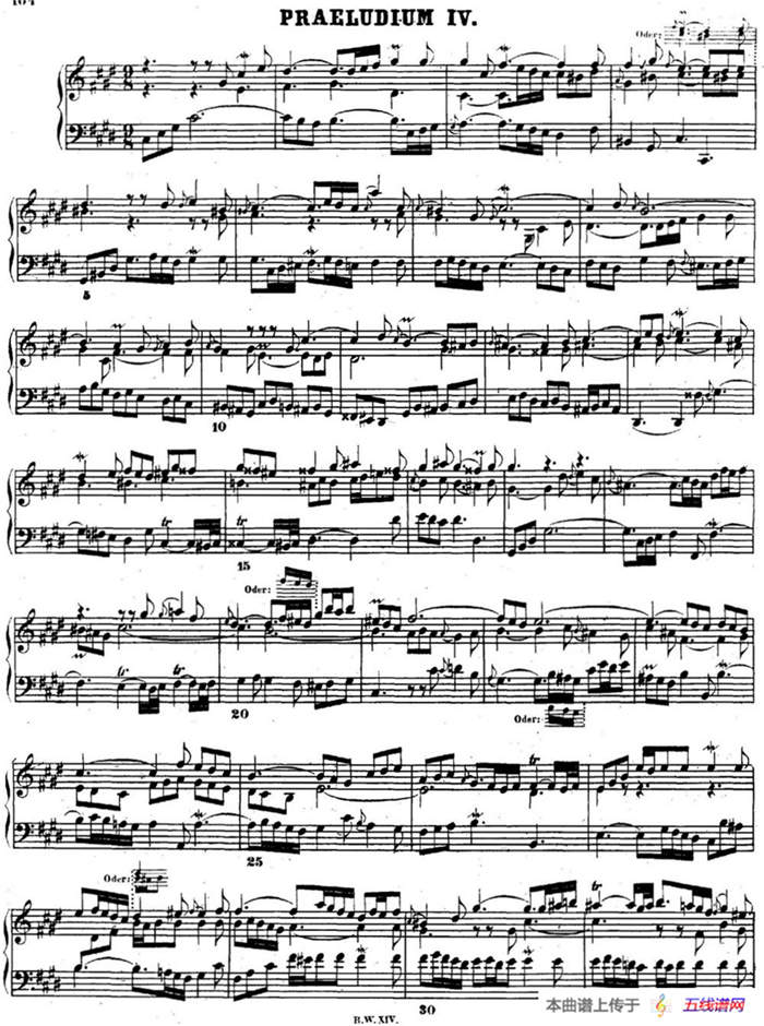 巴赫《平均律钢琴曲集·第二卷》之前奏曲（NO.4）
