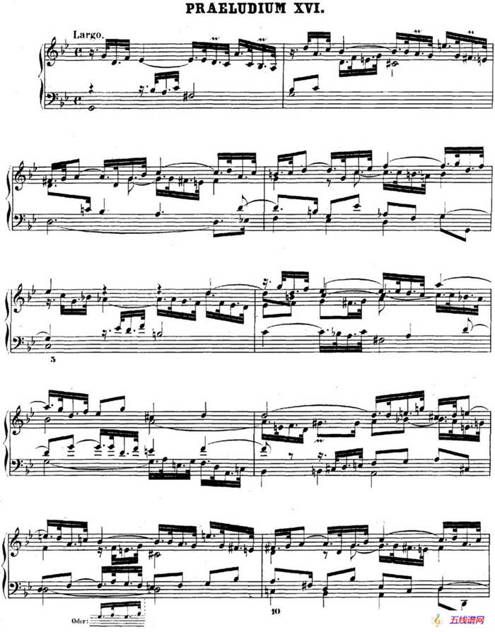 巴赫《平均律钢琴曲集·第二卷》之前奏曲（NO.16）