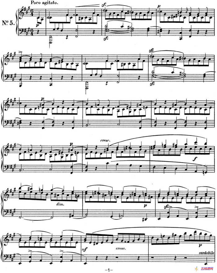 门德尔松无词歌Op.19（NO.5）