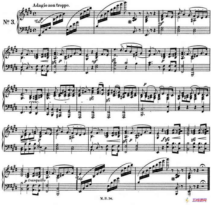 门德尔松无词歌Op.30（NO.3）