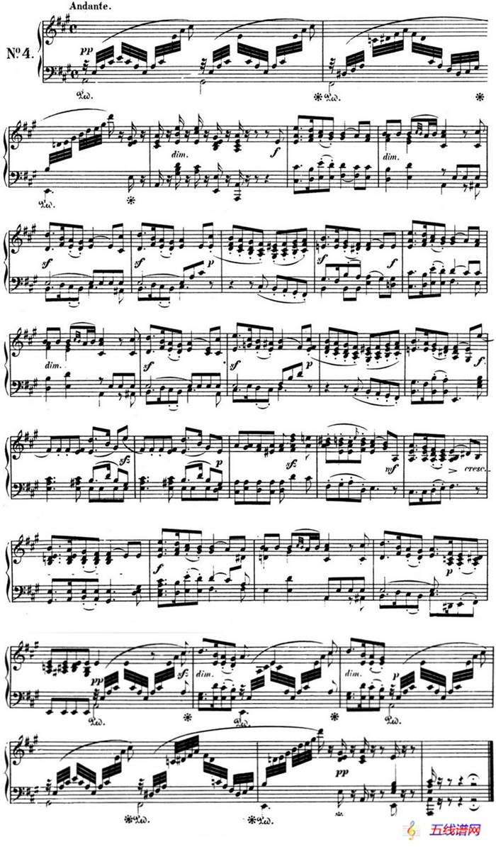 门德尔松无词歌Op.38（NO.4）