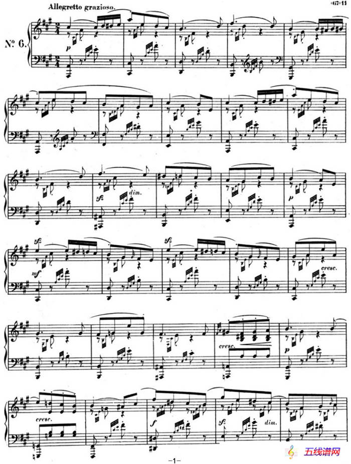 门德尔松无词歌Op.62（NO.6）