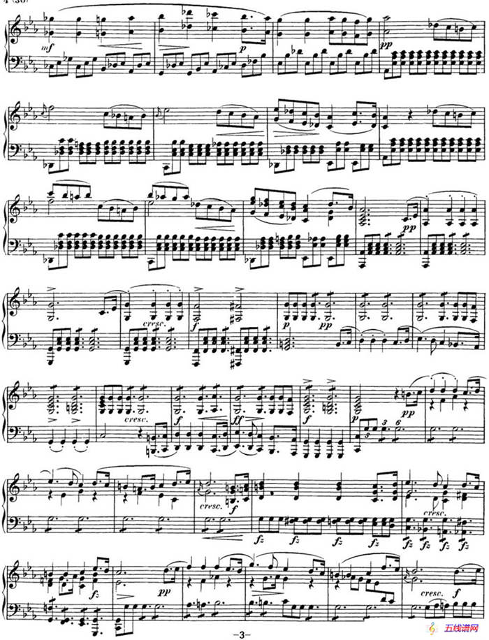 舒伯特c小调即兴曲D.899，Op.90（NO.1）