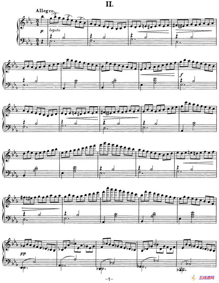 舒伯特降E大调即兴曲D.899，Op.90（NO.2）
