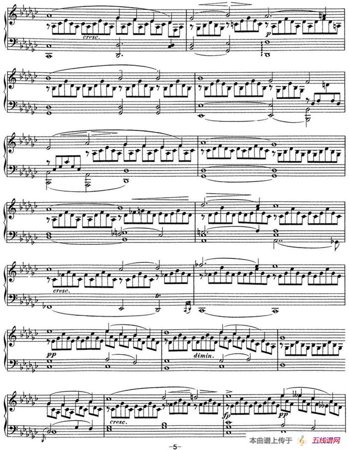 舒伯特降G大调即兴曲D.899，Op.90（NO.3）