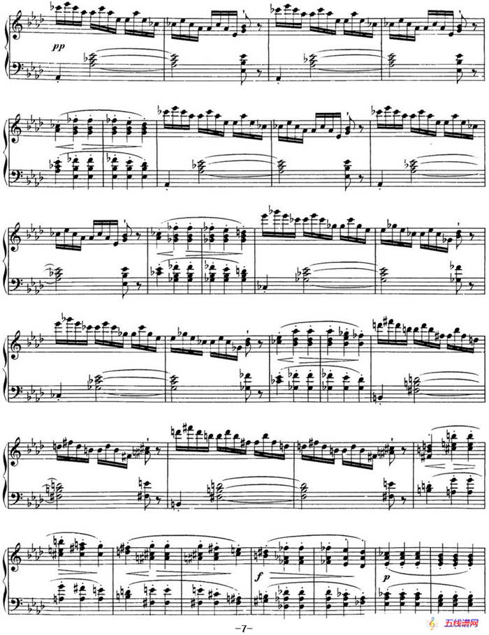 舒伯特降E大调即兴曲D.899，Op.90（NO.4）