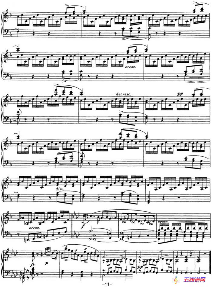 舒伯特f小调即兴曲D.935，Op.142（NO.1）