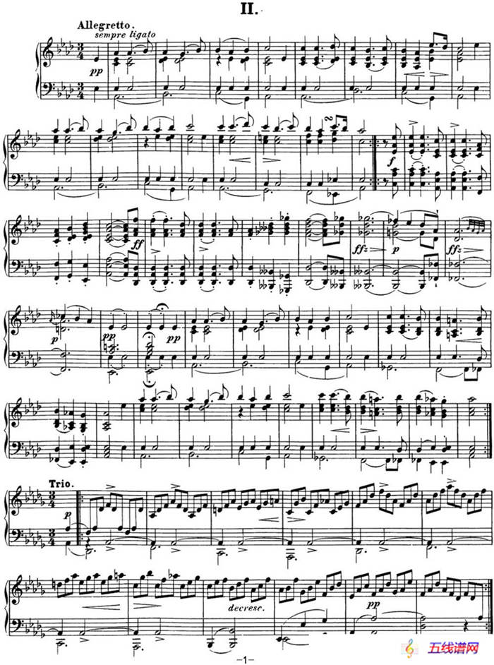 舒伯特降A大调即兴曲D.935，Op.142（NO.2）