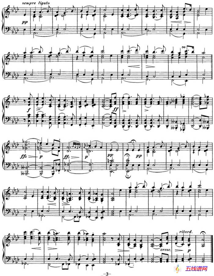 舒伯特降A大调即兴曲D.935，Op.142（NO.2）