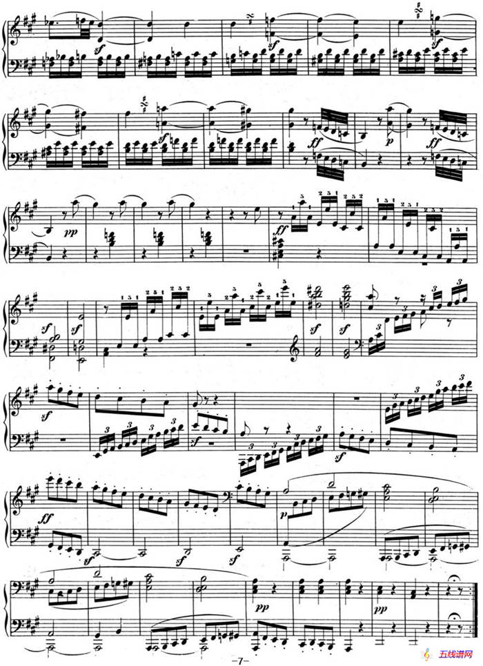 贝多芬钢琴奏鸣曲02 A大调 Op.2 No.2 A major