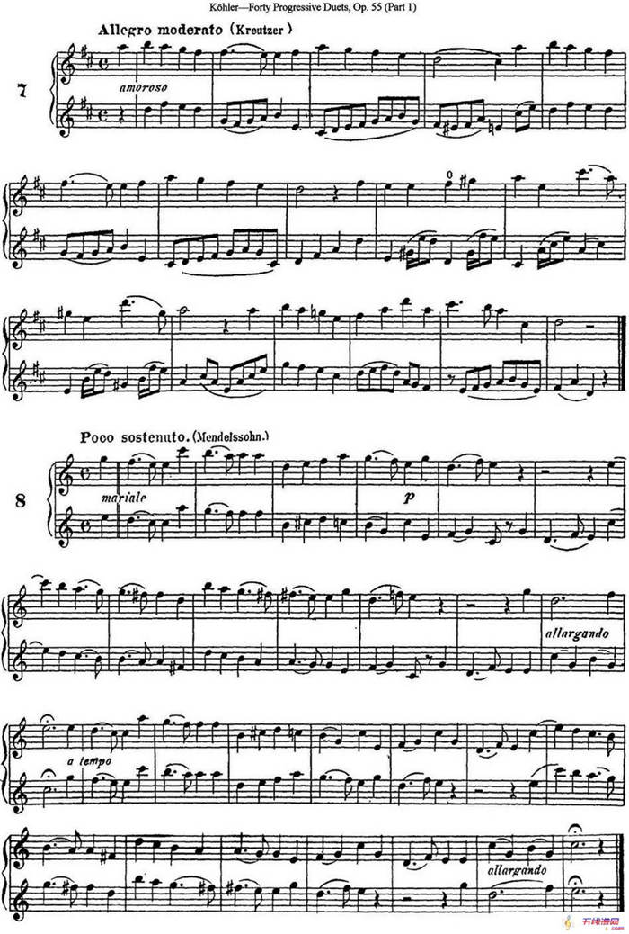 柯勒40首长笛提高练习曲OP.55（NO.7-NO.8）