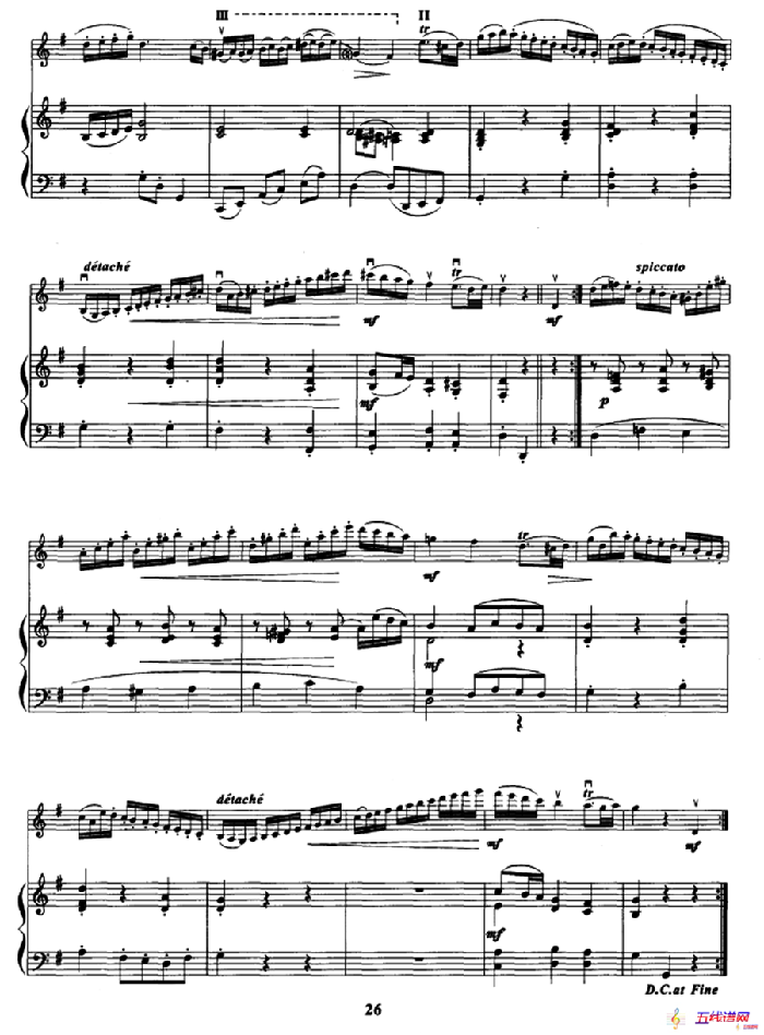 小步舞曲（莫扎特作曲版、小提琴+钢琴伴奏）