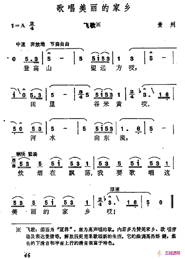 歌唱美丽的家乡（贵州苗族民歌）