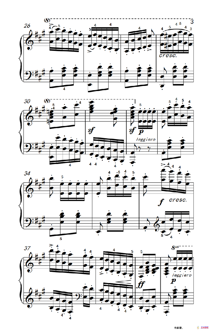 车尔尼钢琴八度练习曲 553（3）